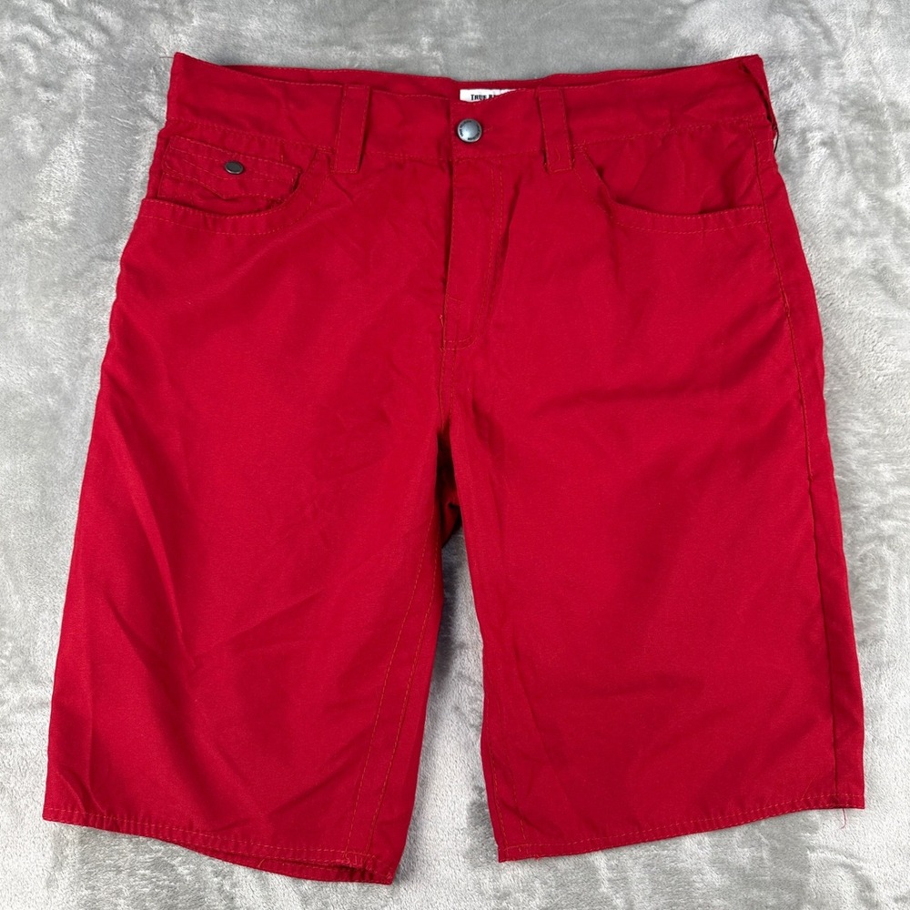 True Religion Board Shorts Mens 34 Board Shorts SE Red Horseshoe NEW